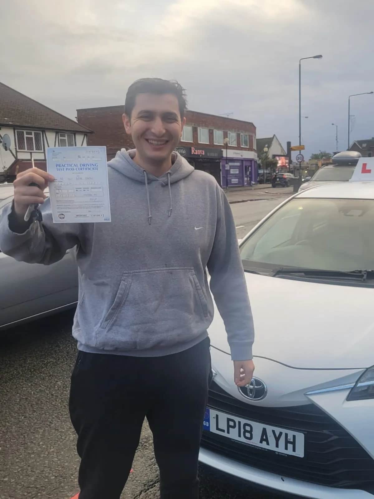 GlideX pupil with a driving test pass certificate