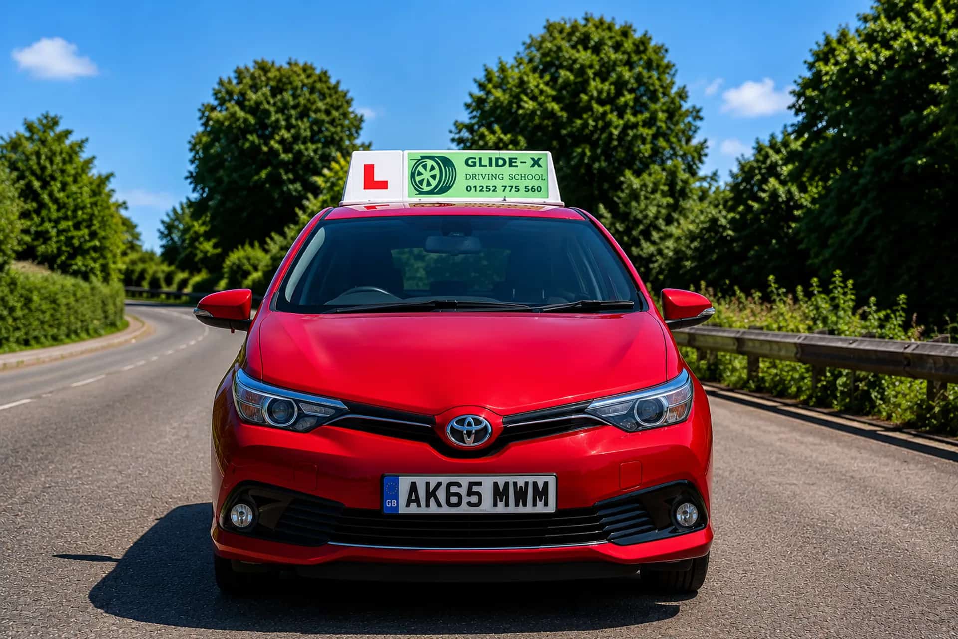 GlideX Driving School dual-control car in Aldershot